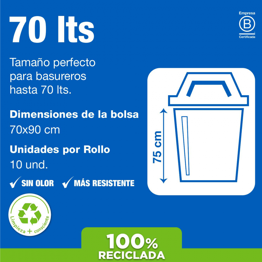 BOLSA DE BASURA VIRUTEX 70X90 CM - Imagen 2