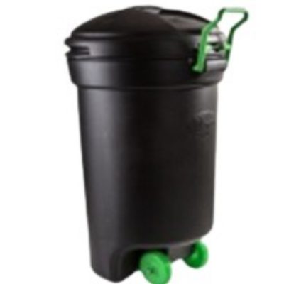 BASURERO CON TAPA Y RUEDAS 125 LITROS