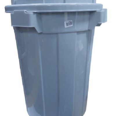 BASURERO CON TAPA 65 LITROS GRIS/AZUL