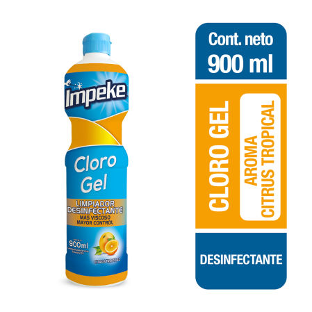 CLORIO GEL IMPEKE 900ML ORIGINAL TRADICIONAL, CAJA 10 UNIDADES - Imagen 3