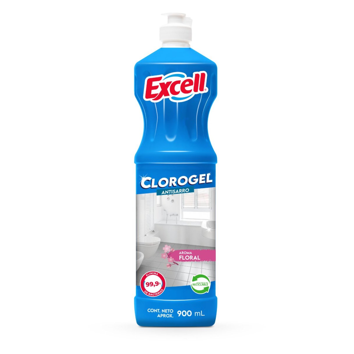 CLORO GEL EXCELL 900ML, CAJA 12 UNIDADES