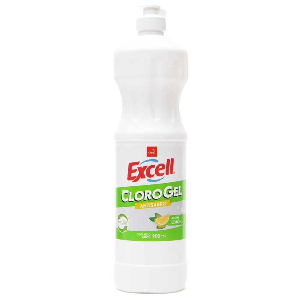 CLORO GEL EXCELL 900ML, CAJA 12 UNIDADES - Imagen 4