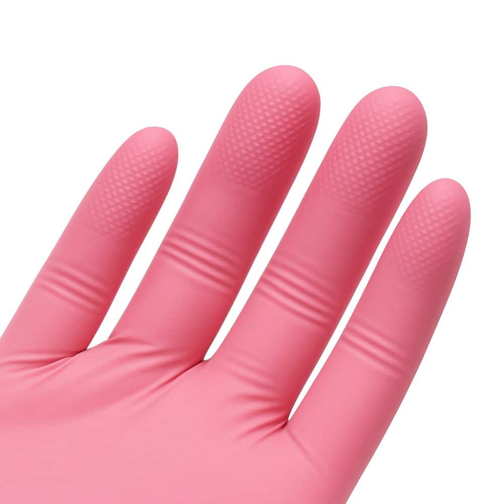 GUANTE DE EXAMINACIÓN NITRILO SIN POLVO COLOR ROSADO - Imagen 2